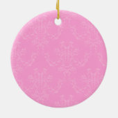 Elegant Pink Damask, prinses Tiara Keramisch Ornament (Achterkant)
