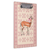 Elegant Pink Doe-patterned Christmas Klembord (Rechts)