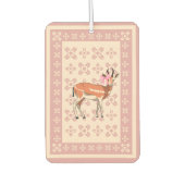 Elegant Pink Doe-patterned Christmas Luchtverfrisser (Voorkant)