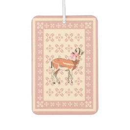 Elegant Pink Doe-patterned Christmas  Luchtverfrisser