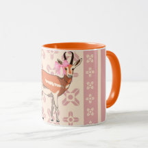 Elegant Pink Doe-patterned Christmas 