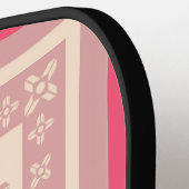 Elegant Pink Doe-patterned Christmas Pickleball Paddle (Links Detail)
