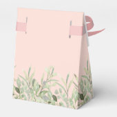 Elegant Pink First Heilige Communie Greenery Flora Bedankdoosjes (Achterkant)