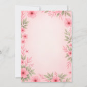 Elegant Pink Floral Baby Shower Invitation (Dos)