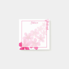 Elegant Pink Floral Blossom Post-it® Notes