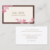 Elegant Pink Floral Cherry Blossom Visitekaartje (Voorkant / Achterkant)