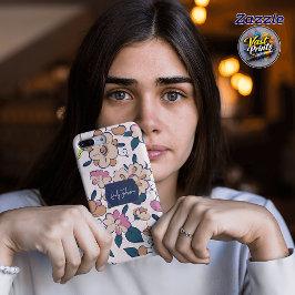 Elegant Pink Floral Custom Name Accent