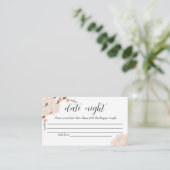 Elegant Pink Floral Datumavond ideeën. Datum jar Informatiekaartje (Staand voorkant)