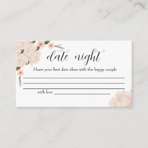 Elegant Pink Floral Datumavond ideeën. Datum jar Informatiekaartje
