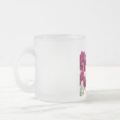 Elegant Pink Floral Gold Circle Coffee Mug (Gauche)