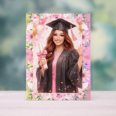 Elegant Pink Floral Graduation Party Invitation (Neutre)
