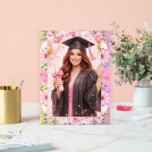 Elegant Pink Floral Graduation Party Invitation (Mariage)