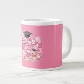 Elegant Pink Floral Graduation Party mug (Devant droit)