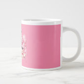 Elegant Pink Floral Graduation Party mug (Droite)