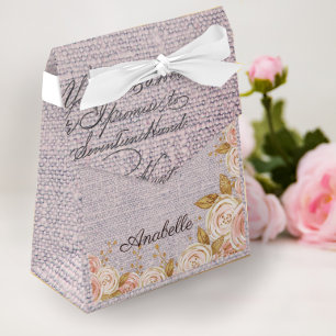 Elegant Pink Floral Paris Party Bedankdoosjes