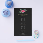 Elegant Pink Floral Salon II Flyer (Enkel)