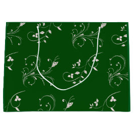 Elegant Pink Floral Swirl  Groot Cadeauzakje