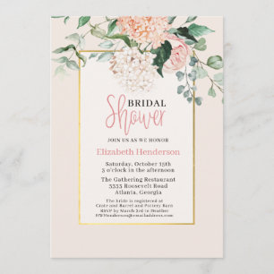 Elegant Pink Floral Waterverf Vrijgezellenfeest Kaart