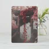 Elegant Pink Floral Wedding Invitation – Botanical (Debout devant)