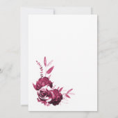 Elegant Pink Floral Wedding Kaart (Achterkant)