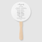 Elegant Pink Floral Wreath Wedding Hand Fans Handwaaier (Achterkant)