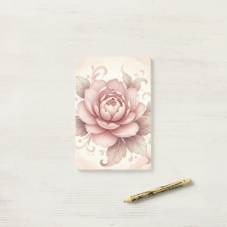 Elegant Pink Flower -- Spring Floral Post-it® Notes