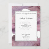 ELEGANT PINK GLITTER MARBLE WEDDING INVITATION KAART (Voorkant)