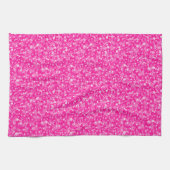 Elegant Pink Glitter Theedoek (Horizontaal)