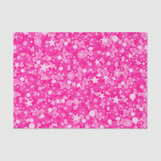 Elegant Pink Glitter Tissuepapier (Voorkant)