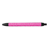 Elegant Pink Glitter Zwarte Inkt Pen (Voorkant)