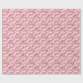 Elegant Pink  Gold Abstract Marble Design Cadeaupapier (Vlak)