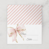 Elegant Pink & Gold Coquette Bow (Buitenkant ongevouwen)