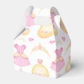 Elegant Pink & Gold Waterverf Princess Tiara Bedankdoosjes (Achterkant)