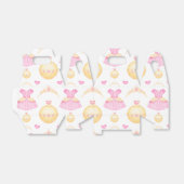 Elegant Pink & Gold Waterverf Princess Tiara Bedankdoosjes (Uitgevouwen)