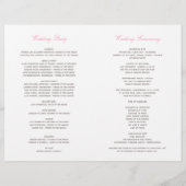 Elegant Pink Gray Floral Peony Wedding Ceremony (Achterkant)