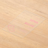 Elegant Pink Hearts Wedding Invitation (Poser)