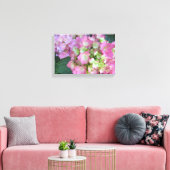 Elegant Pink Hydrangeas Canvas Afdruk (Insitu (Woonkamer))