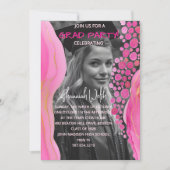 Elegant Pink Marble Graduation Invitation  (Devant)