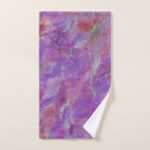 Elegant Pink Marble Pattern With Monogram  Bad Handdoek (Handdoek)