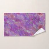 Elegant Pink Marble Pattern With Monogram  Bad Handdoek (Handdoek)