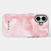 Elegant Pink Marble Personalized  Case-Mate iPhone Case (Achterkant (horizontaal))