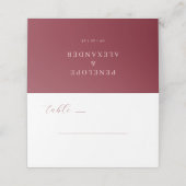 Elegant Pink Minimalist Table Sign (Buitenkant ongevouwen)