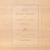 Elegant Pink Minimalist Wedding Invitation (Recto)