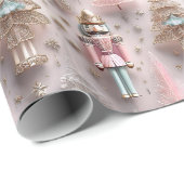 Elegant Pink Nutcracker  Cadeaupapier (Rol Hoek)