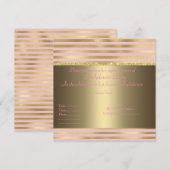 ÉLÉGANT PINK or strié BACHELORETTE INVITATION (Devant / Derrière)