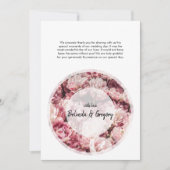 Elegant Pink Peonies Wedding Bedankkaart (Voorkant)
