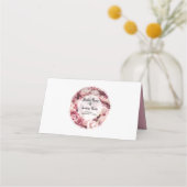 Elegant Pink Peonies Wedding Place Card (Achterkant)