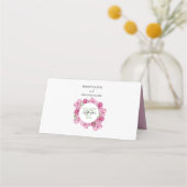 Elegant Pink Peonies Wedding Place Card (Achterkant)