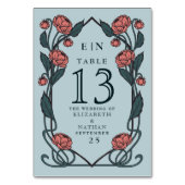 Elegant Pink Peony Art Nouveau Floral Wedding Kaart (Voorkant)