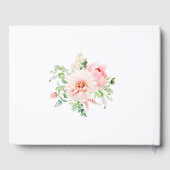 Elegant Pink Peony Floral Vrijgezellenfeest Gastenboek (Achterkant)